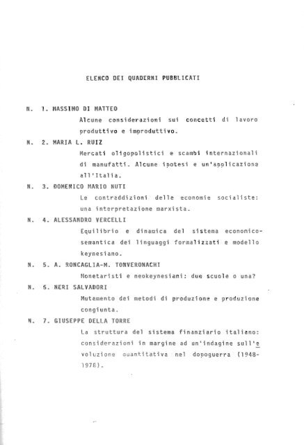 Potere prezzi e distribuzione in economie mercantili caratterizzate ...