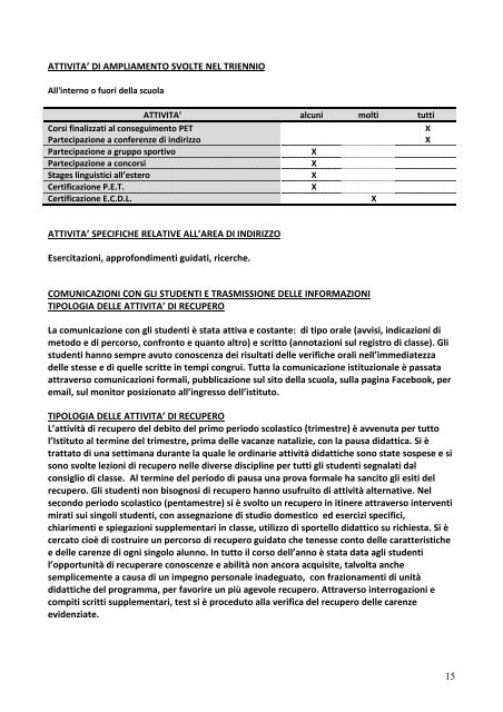 5° SEZ. - ITCG CA Dalla Chiesa