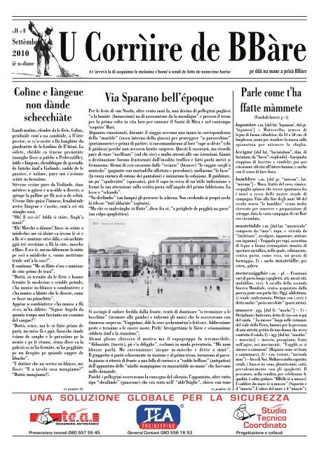 Leggi Il N 16 Settembre 10 Centro Studi Baresi