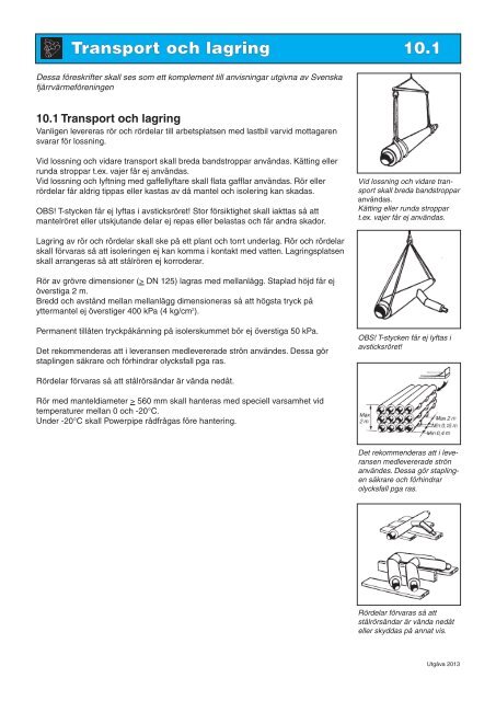 Kapitel 10, Montage, Transport & Lagring - Powerpipe