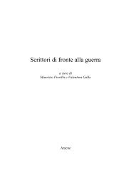 Scrittori di fronte alla guerra - Aracne Editrice