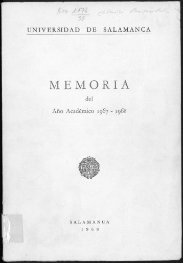 MEMORIA - Gredos - Universidad de Salamanca