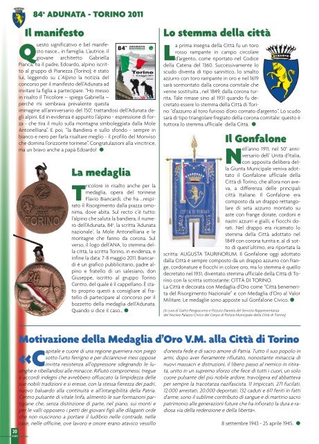 Aprile 2011 - ANNO XC - N° 4 - Associazione Nazionale Alpini