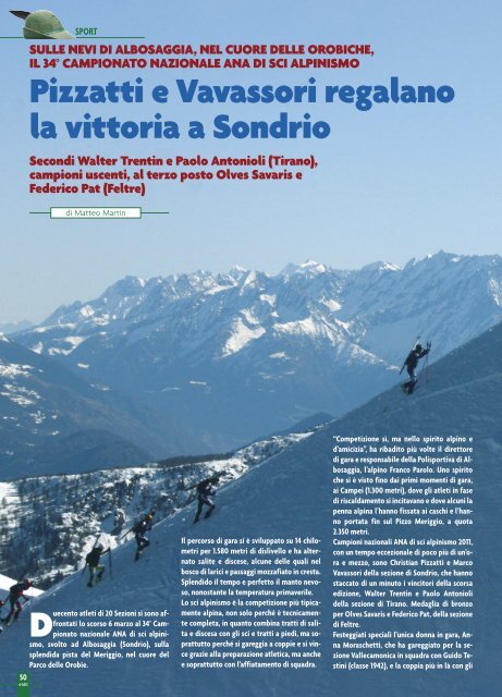 Aprile 2011 - ANNO XC - N° 4 - Associazione Nazionale Alpini