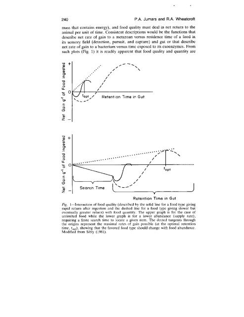 Responses of Benthos to Changing Food Quality and Quantity, with ...