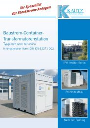 Baustrom-Container-Transformatorstation - Kautz Starkstrom ...