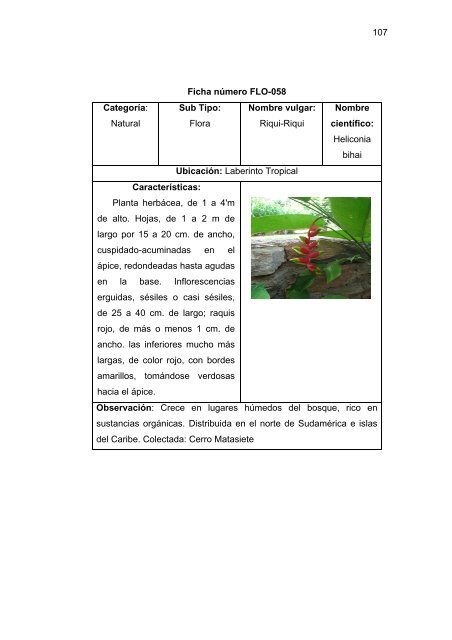 propuesta para mejorar el aprovechamiento ecoturistico de la ...