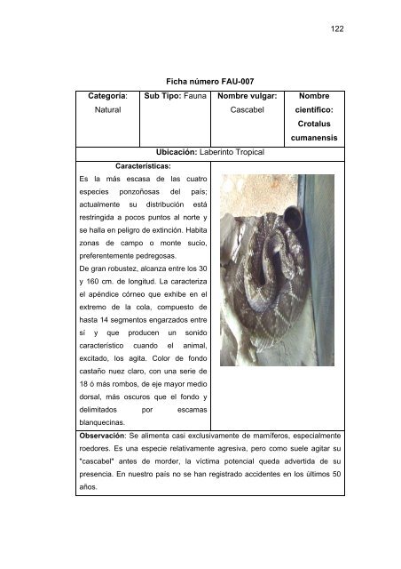 propuesta para mejorar el aprovechamiento ecoturistico de la ...