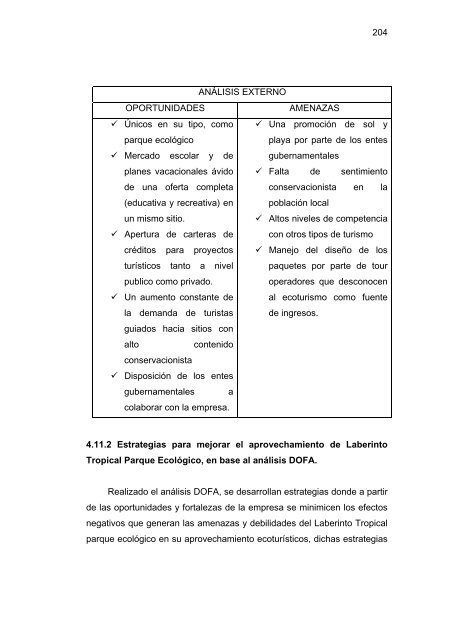 propuesta para mejorar el aprovechamiento ecoturistico de la ...