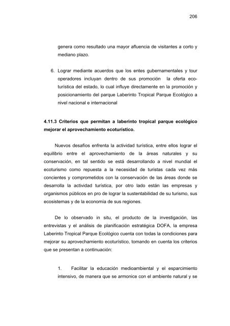 propuesta para mejorar el aprovechamiento ecoturistico de la ...