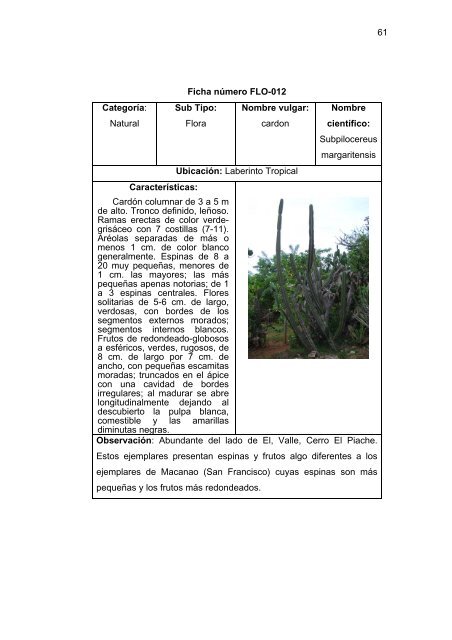 propuesta para mejorar el aprovechamiento ecoturistico de la ...