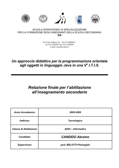 Download dell'intero lavoro - Provincia di Torino