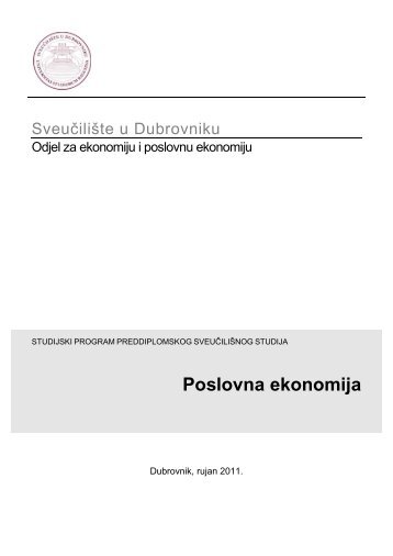 studijski program - SveuÄiliÅ¡te u Dubrovniku