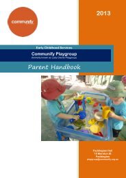 New parents: please read our Playgroup Handbook for ... - Communify