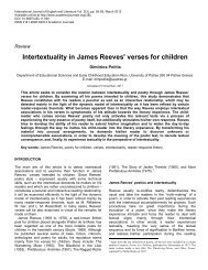 Intertextuality in James Reeves' verses for children - Academic ...