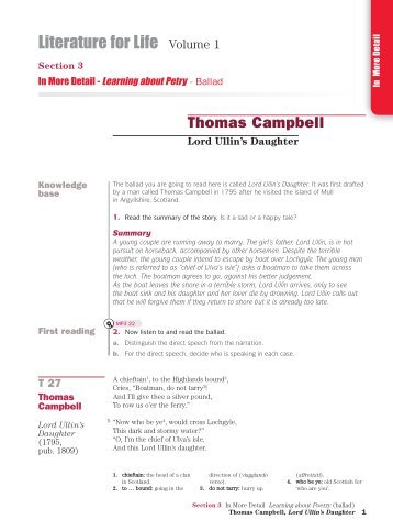 Thomas Campbell, Lord Ullin's Daughter