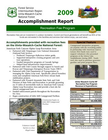 Accomplishment Report - USDA Forest Service