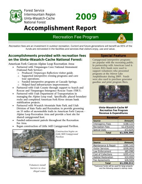 Accomplishment Report - USDA Forest Service