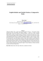 English Ballads and Turkish Turkus a Comparative Study