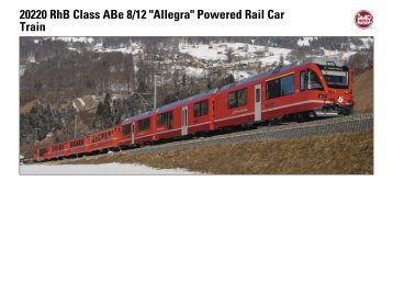 20220 RhB Class ABe 8/12 "Allegra" Powered Rail Car ... - Lokshop