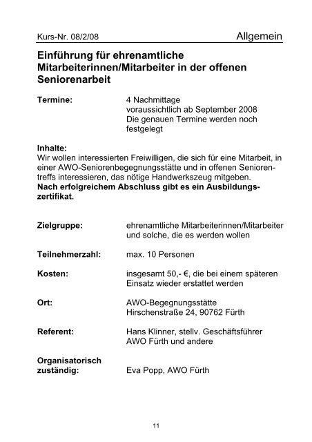 Ort - AWO Kreisverband Nürnberg e. V.