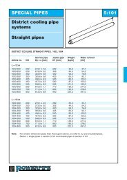 District cooling pipe systems Straight pipes SPECIAL PIPES 5:101