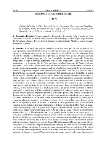 24-11-94 Miguel Abdelnur Peticion del Patronato de Liberados