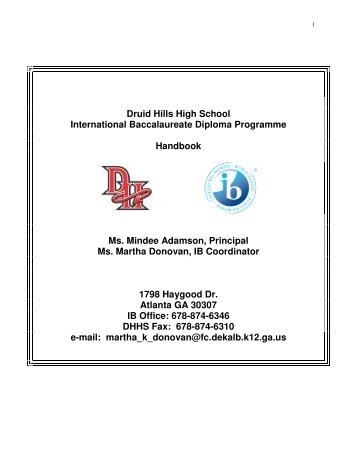 DHHS IB handbook.pdf - CommunityNet: DeKalb County School ...