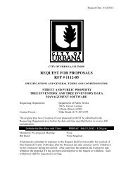 RFP #1112-05 Bid Specifications - City of Urbana