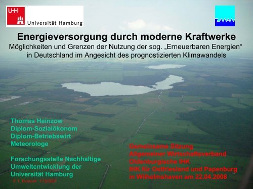 Energieversorgung durch moderne Kraftwerke - KlimaNotizen