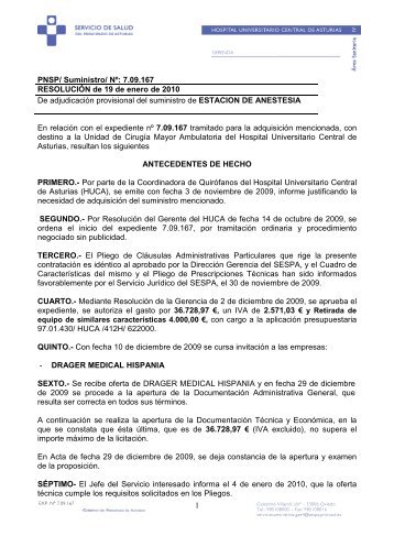 9b resolucion adj provisional 7.09.167 - Hospital Universitario ...