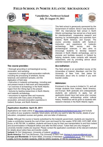 PDF flyer for the field school - Nabo