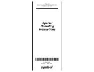 Special Operating Instructions - Symbol