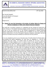 letter to gurudas dasgupta on Pension issue - oicoa
