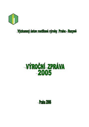 VÃƒÂ½zkumnÃƒÂ½ ÃƒÂºstav rostlinnÃƒÂ© vÃƒÂ½roby Praha - RuzynÃ„Â›