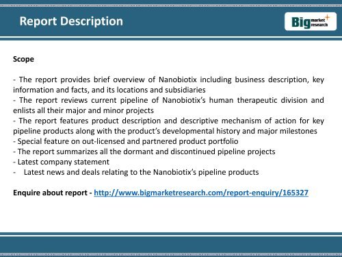 2014 Market Outlook on Nanobiotix Product Pipeline Review