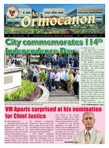 City commemorates 114th Independence Day By: Robert C. Dejon