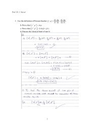 1- Use the definition of Poisson bracket b- Prove that { c ... - KFUPM