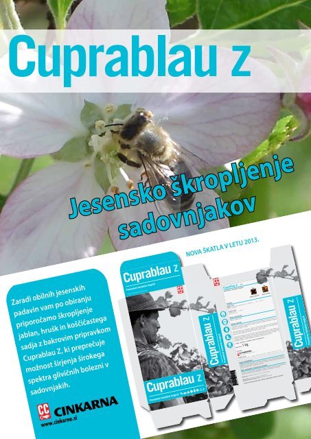 Cuprablau Z - jesensko škropljenje sadovnjakov