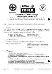 ROTAX MOJO MAX Challenge Technical Regulations ... - The FMSCI