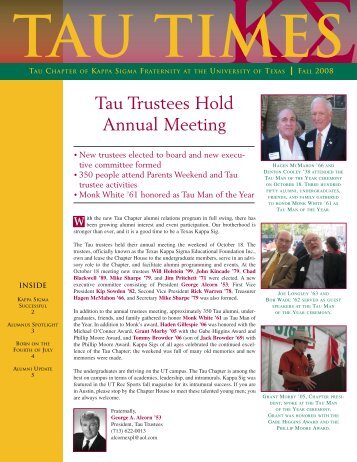 Fall 2008 (PDF) - Kappa Sigma Tau UT