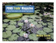 POND Trade Magazine is independently owned. Our sole focus.