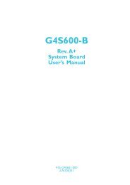 G4S600-B Rev. A+ System Board User's Manual - Itox