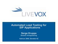 Automated Load Testing for SIP Applications - Asterisk-ES