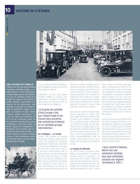 Rapport annuel complet en pdf - D'Ieteren Annual Report 2010