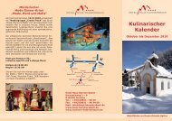 Kulinarischer Kalender - Hotel Haus Hammersbach