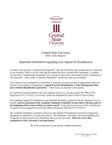 How to Write an Appeal Letter how to write a readmission letter