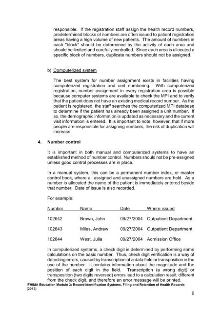 Learning Packages for Medical Record Practice - ifhima