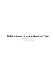 Die Zeit - Dossier : Unrecht im Namen des Volkes