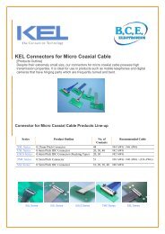 KEL Connectors for Micro Coaxial Cable